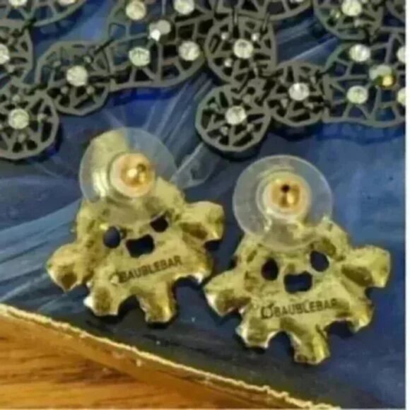 2 Pair Statement Earrings with Rhinestones - Picture 2 of 2